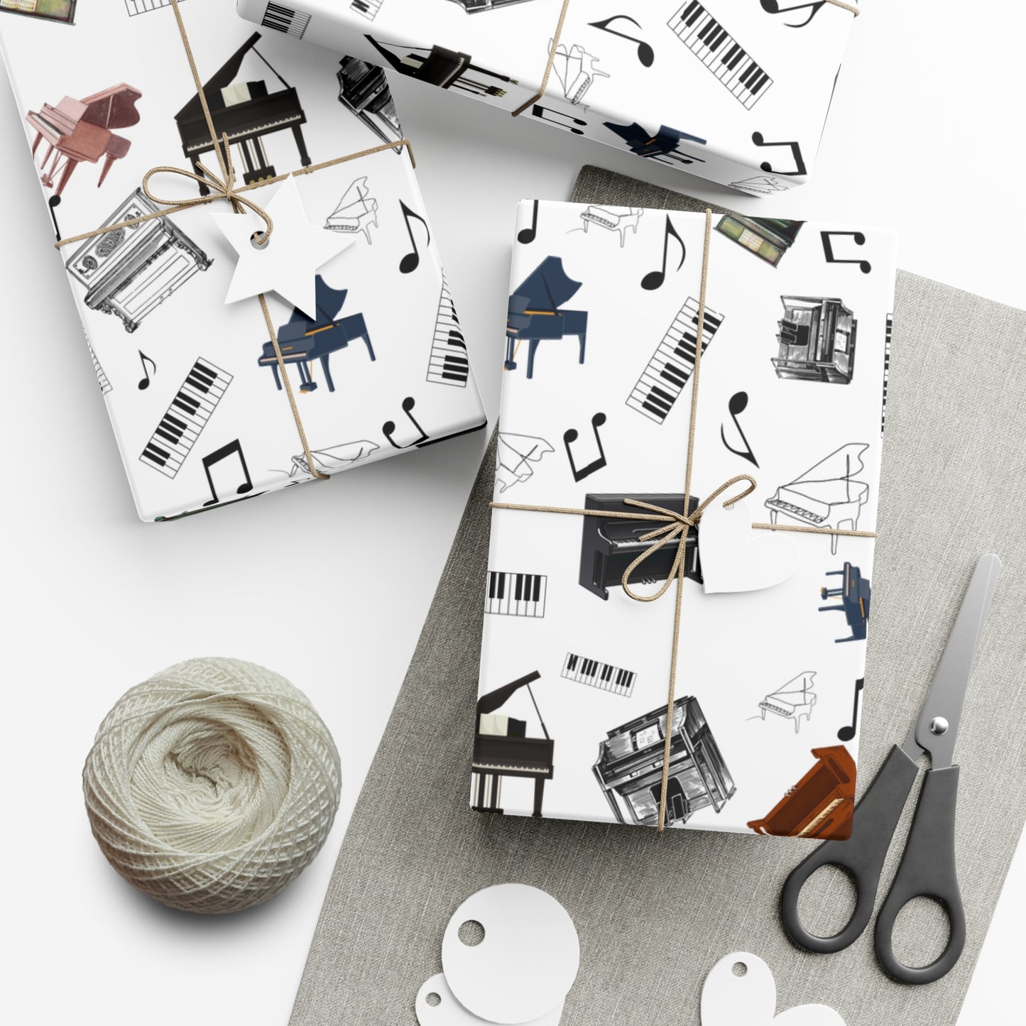 Piano Wrapping Paper | Music-Themed Gift Wrap for Musicians Music Lovers | Perfect for Christmas, Birthdays Recitals