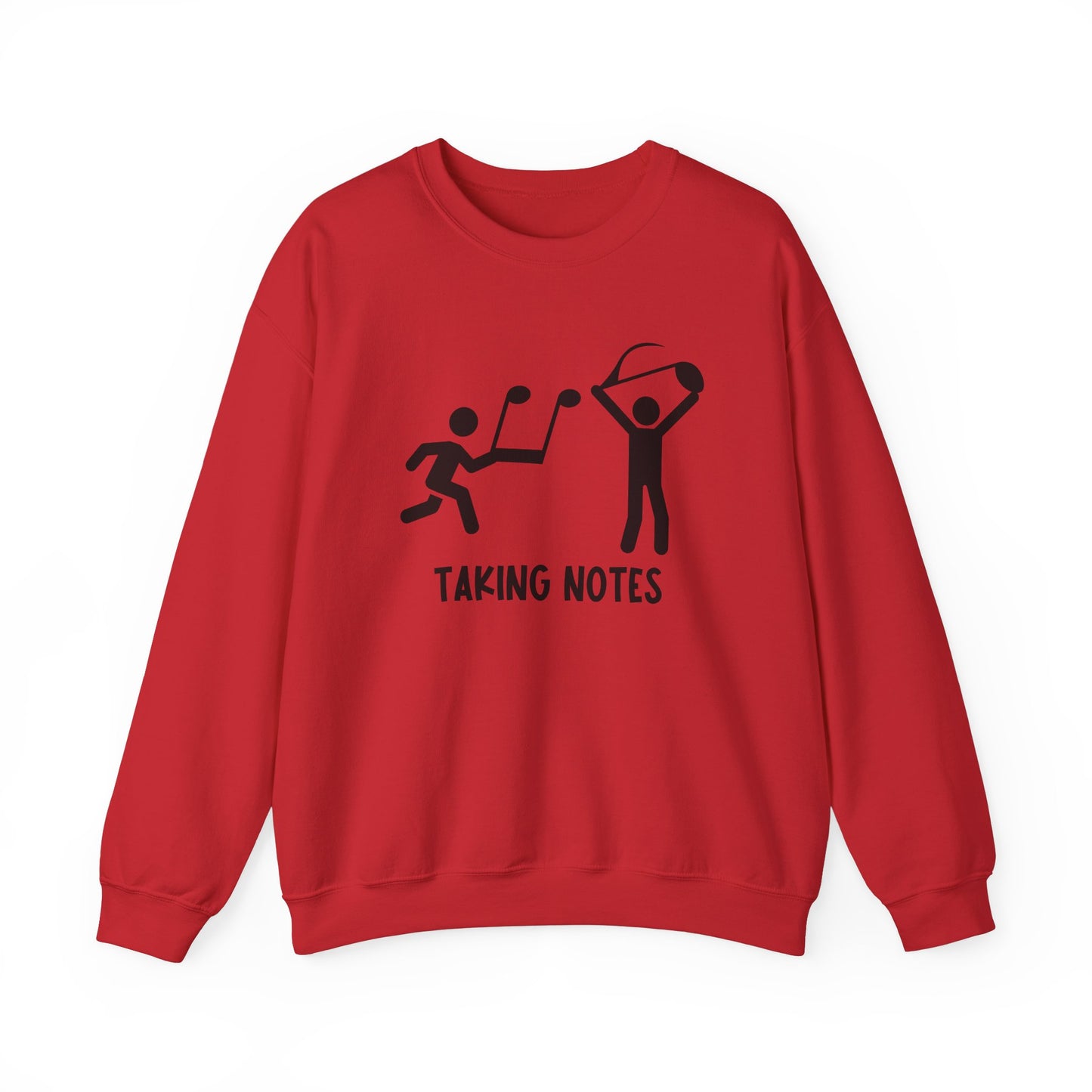 Taking Notes Music Teacher Crewneck Sweatshirt \ Cozy Musical Note Design for Musicians and Educators