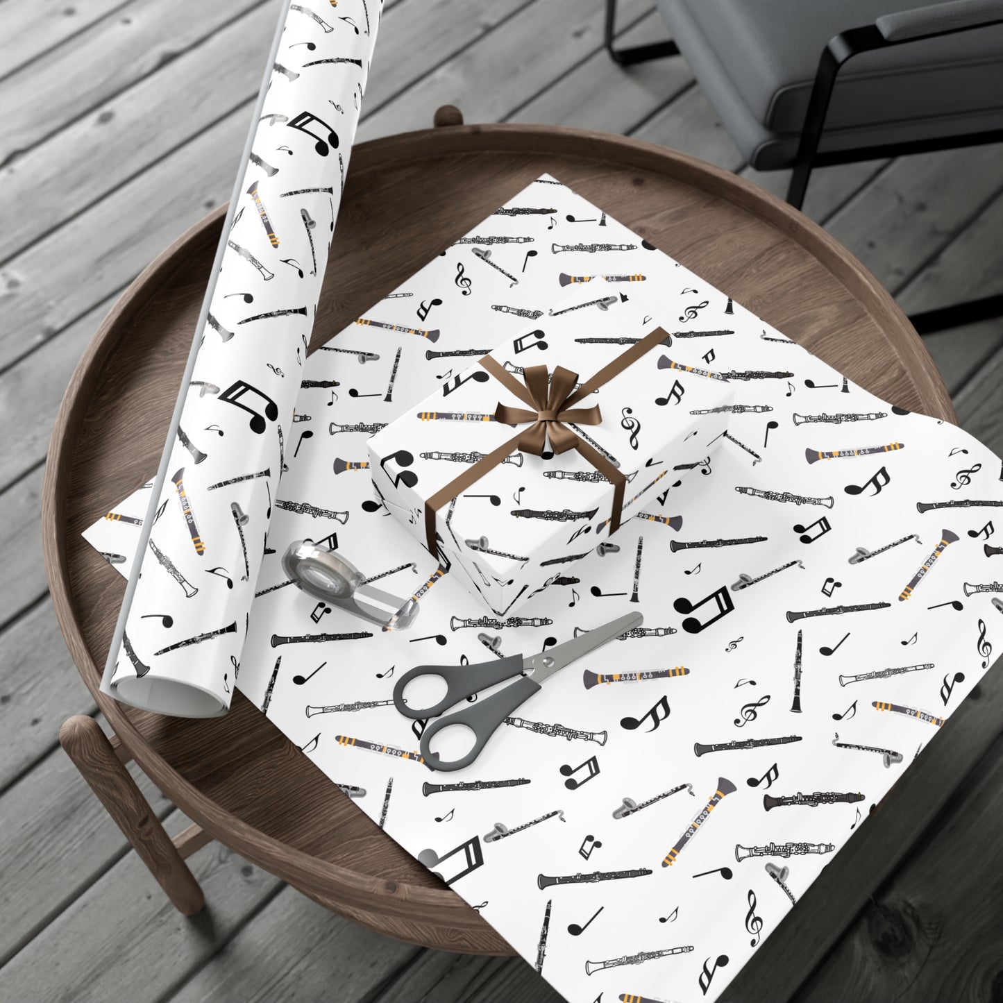 Clarinet Wrapping Paper | Music-Themed Gift Wrap for Band Students Clarinet Players | Perfect for Birthdays Holidays
