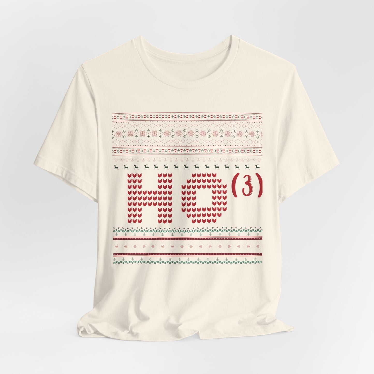 Ho (3) Ugly Christmas Sweater T Shirt | Funny Holiday Math Teacher Shirt | Christmas Gift with Humor