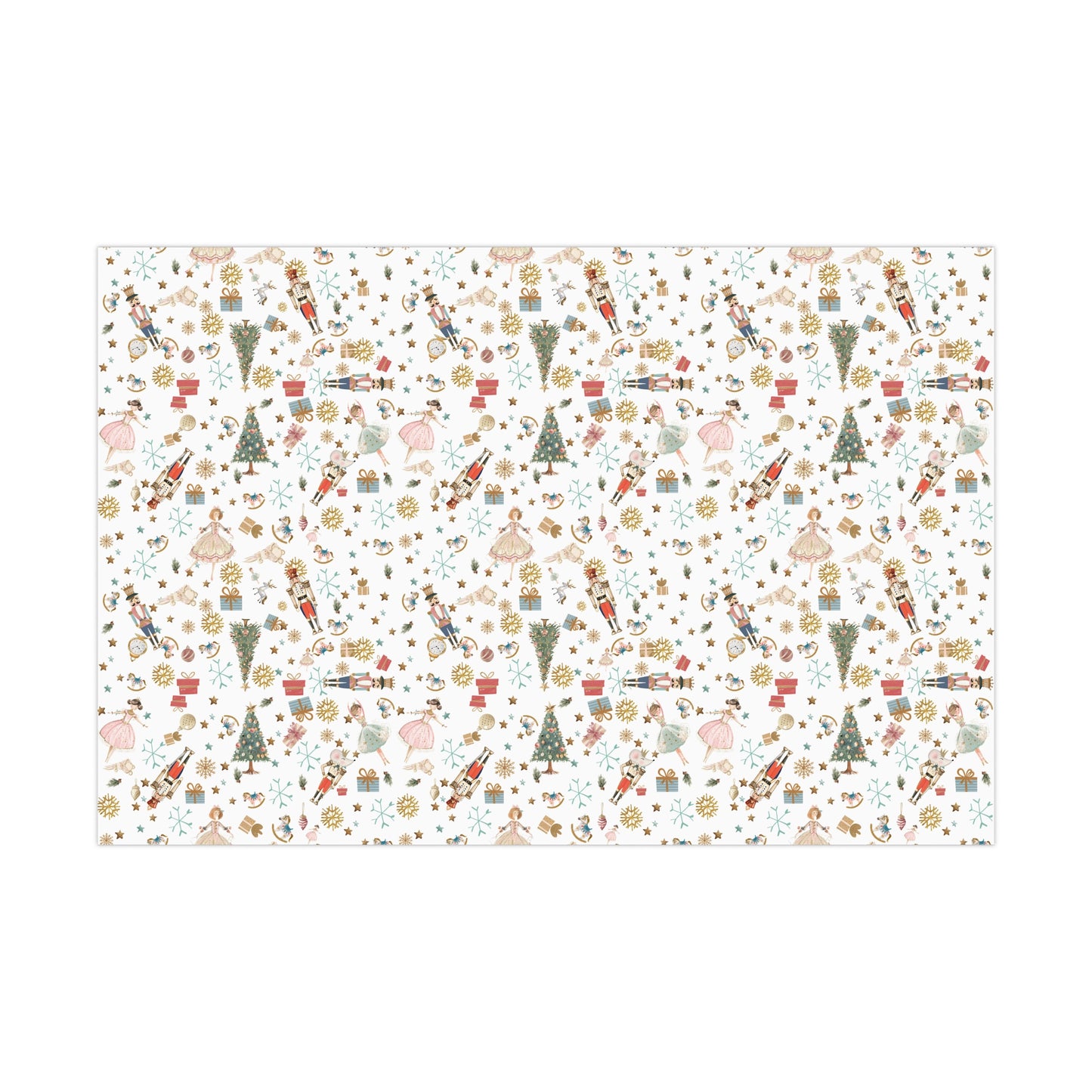 Nutcracker Suite Wrapping Paper | Ballet-Inspired Holiday Gift Wrap | Festive Christmas Wrapping for Music Dance Lovers