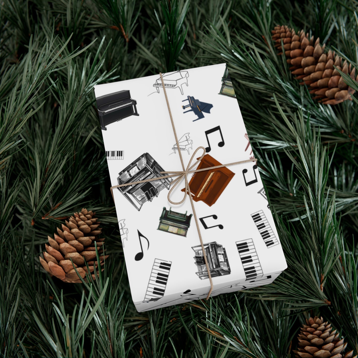 Piano Wrapping Paper | Music-Themed Gift Wrap for Musicians Music Lovers | Perfect for Christmas, Birthdays Recitals