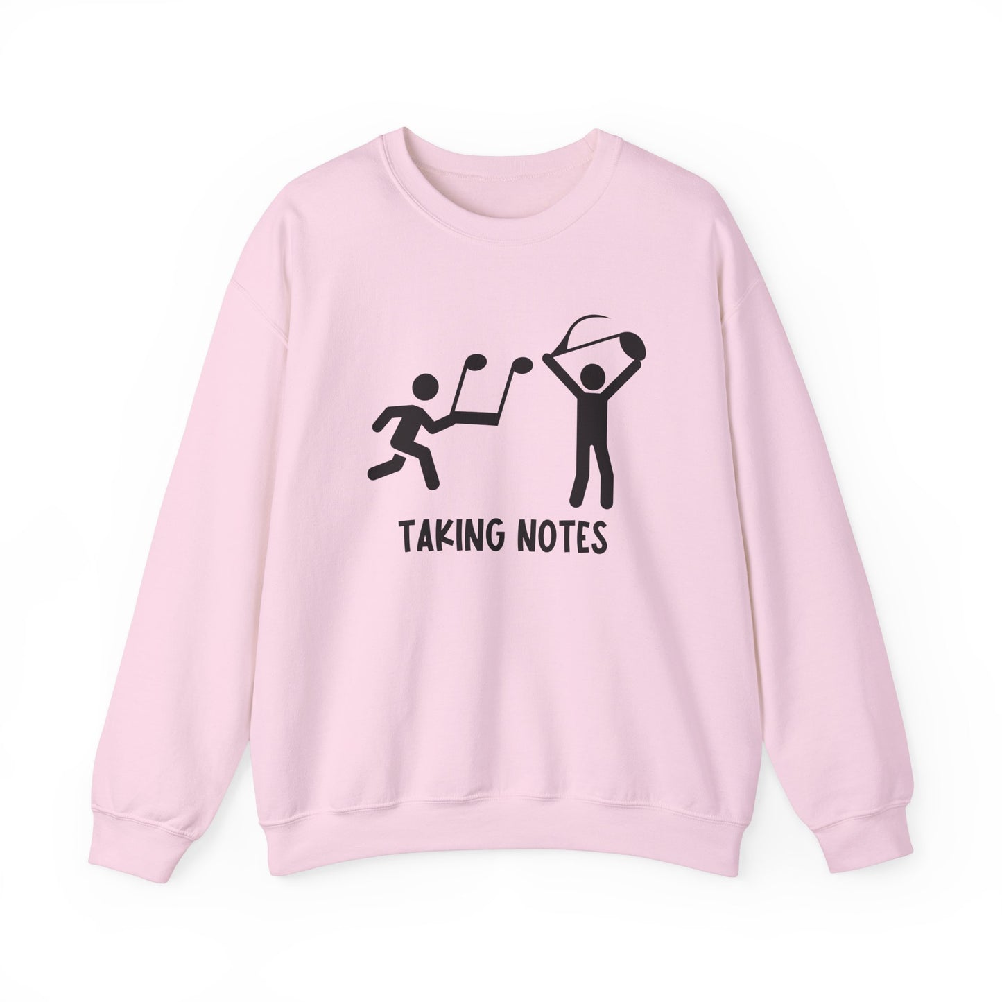 Taking Notes Music Teacher Crewneck Sweatshirt \ Cozy Musical Note Design for Musicians and Educators
