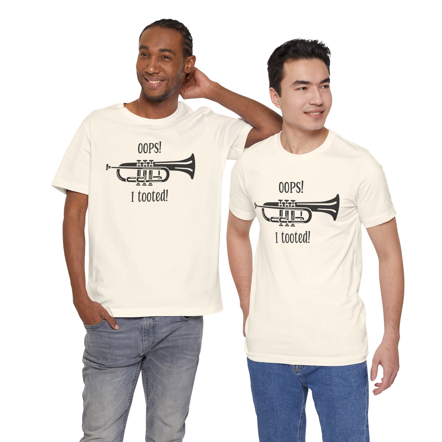 Funny Music Teacher T-Shirt - 'Oops I Tooted' Band Humor Tee - Musician Gift - Music Lover Shirt