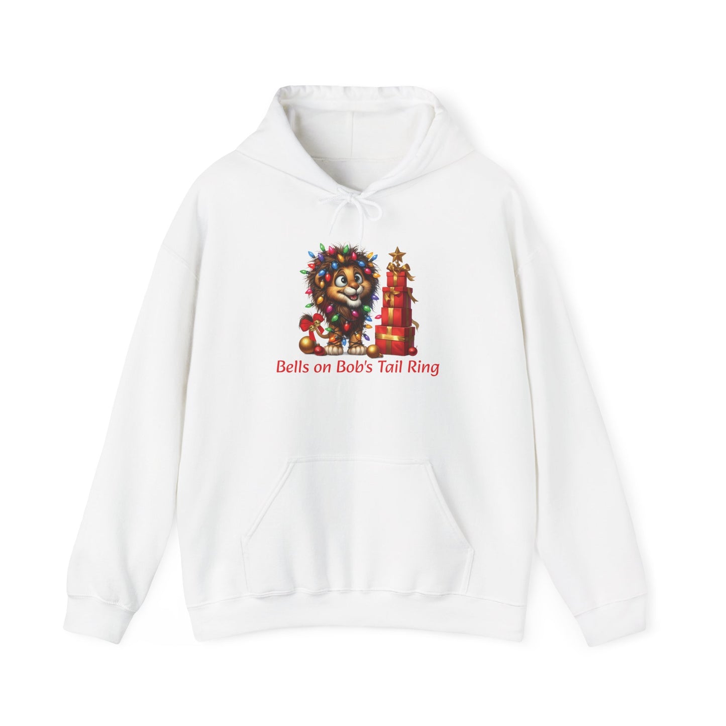Bells on Bob's Tail Ring Cozy Christmas Lion Hoodie for Music Fans