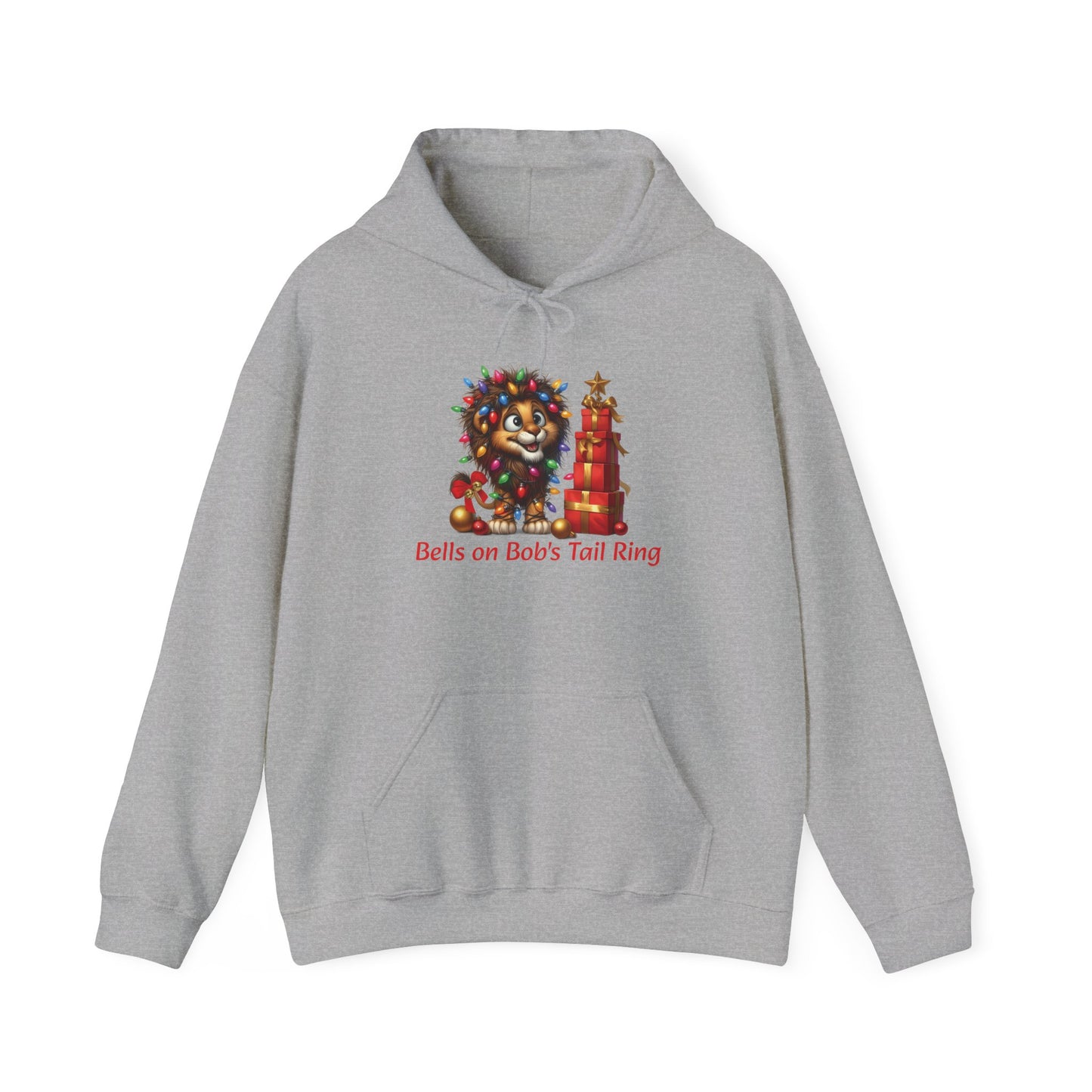 Bells on Bob's Tail Ring Cozy Christmas Lion Hoodie for Music Fans