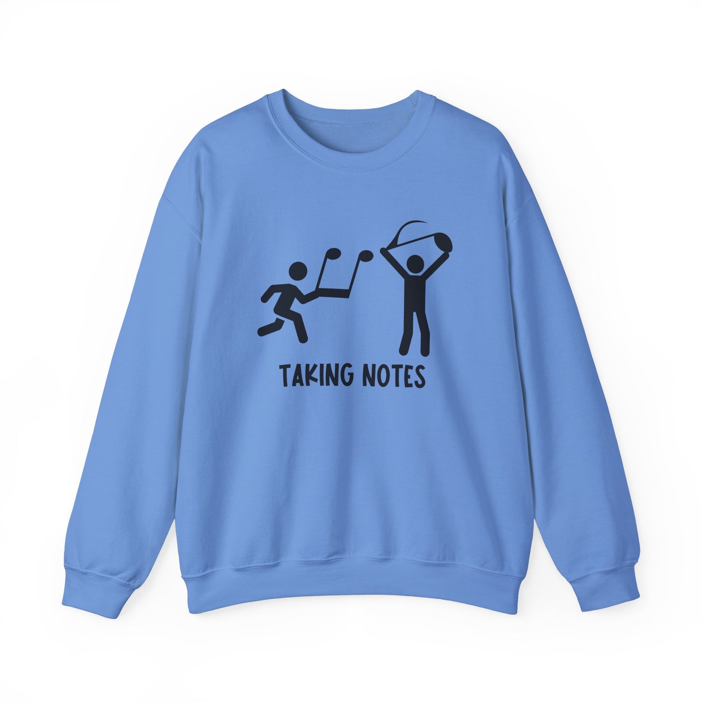 Taking Notes Music Teacher Crewneck Sweatshirt \ Cozy Musical Note Design for Musicians and Educators