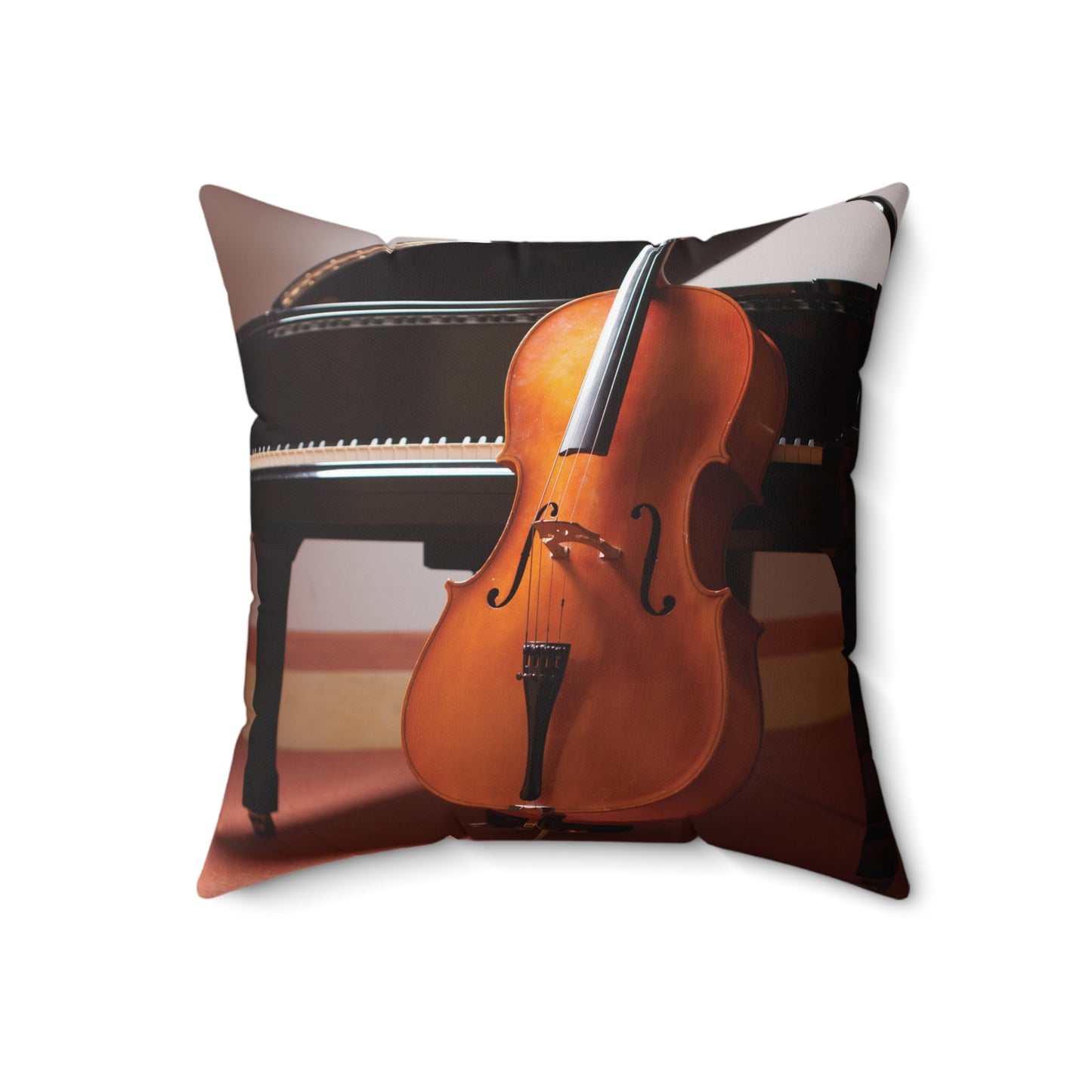Cello and Piano Decorative Pillow | Musicians Gift | Music Themed Cushion in 3 Sizes | Perfect for Musicians Music Lovers
