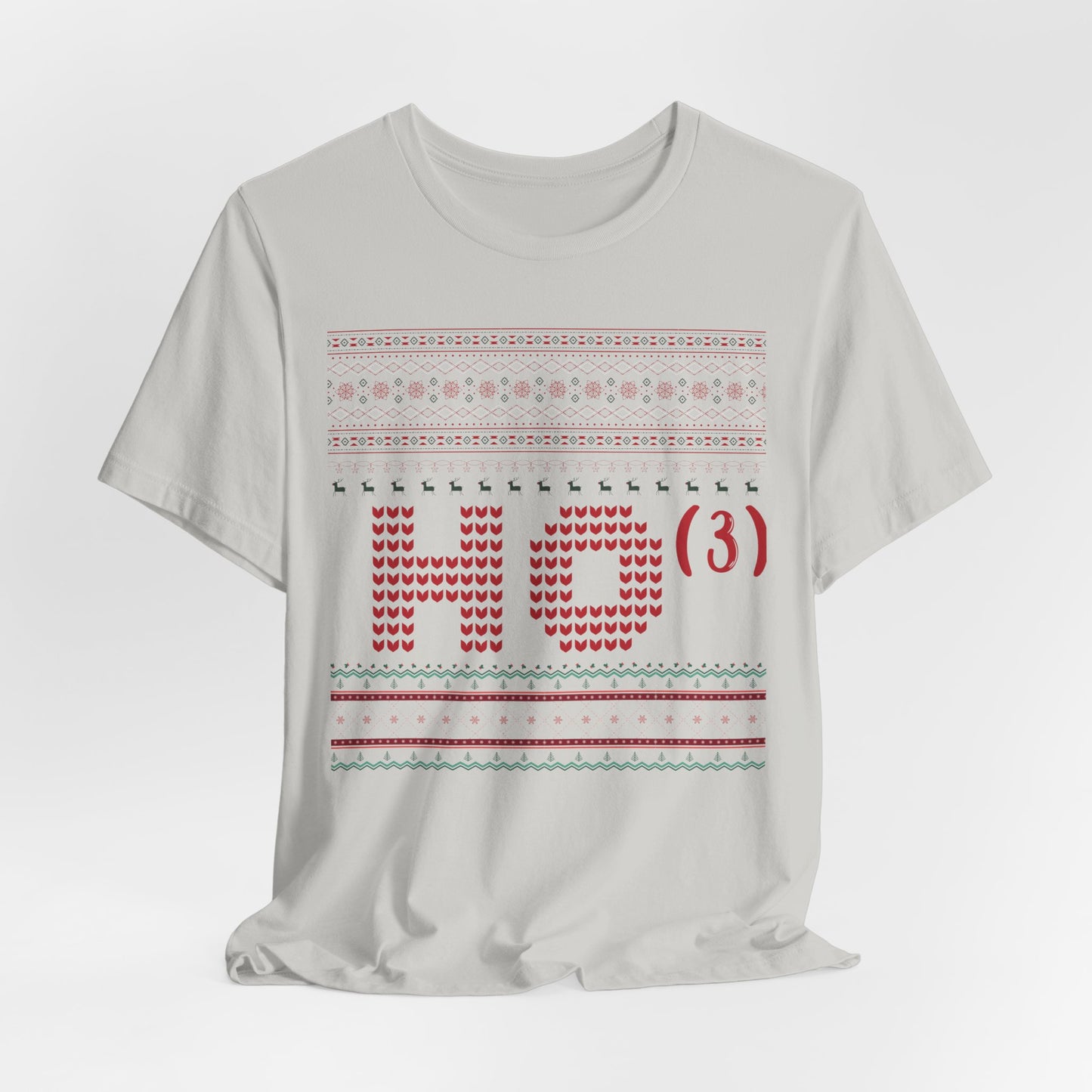 Ho (3) Ugly Christmas Sweater T Shirt | Funny Holiday Math Teacher Shirt | Christmas Gift with Humor