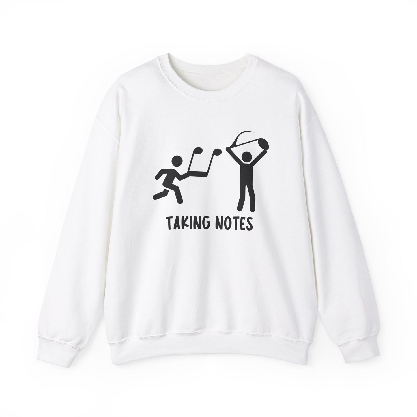 Taking Notes Music Teacher Crewneck Sweatshirt \ Cozy Musical Note Design for Musicians and Educators