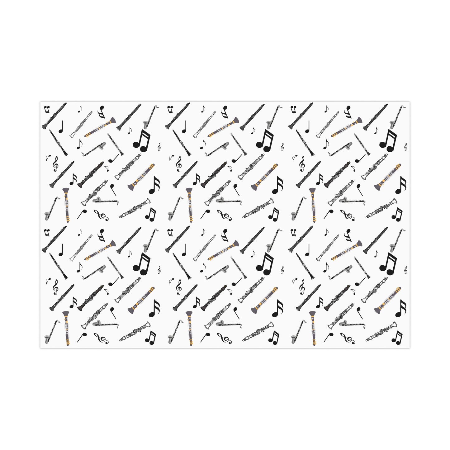 Clarinet Wrapping Paper | Music-Themed Gift Wrap for Band Students Clarinet Players | Perfect for Birthdays Holidays