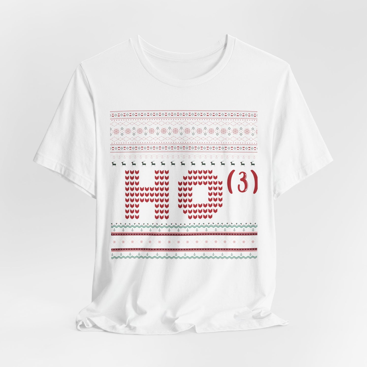 Ho (3) Ugly Christmas Sweater T Shirt | Funny Holiday Math Teacher Shirt | Christmas Gift with Humor