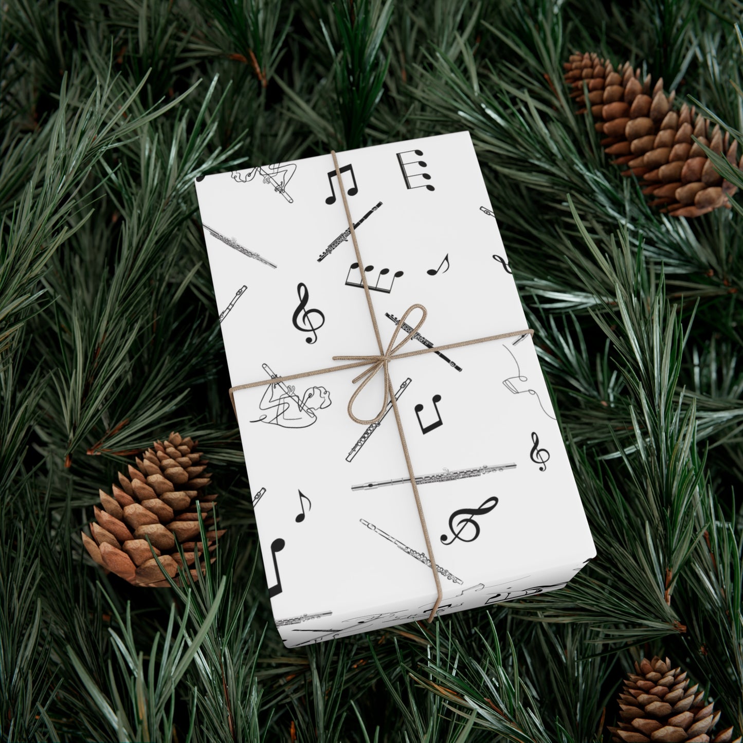Flute Wrapping Paper | Music-Themed Gift Wrap for Flute Players Band Students | Perfect for Birthdays Holidays