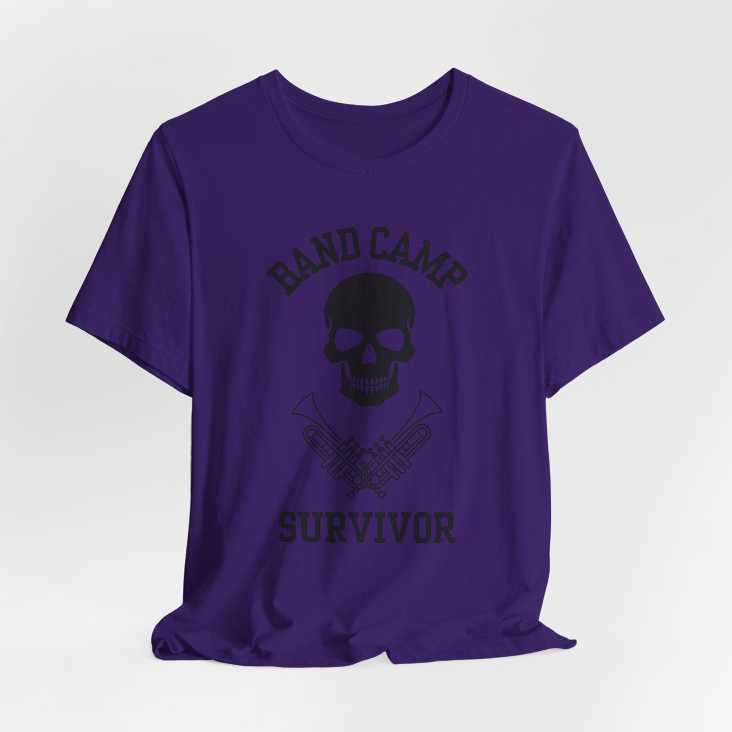 Band Camp Survivor Tee - Trumpet - Black outline print