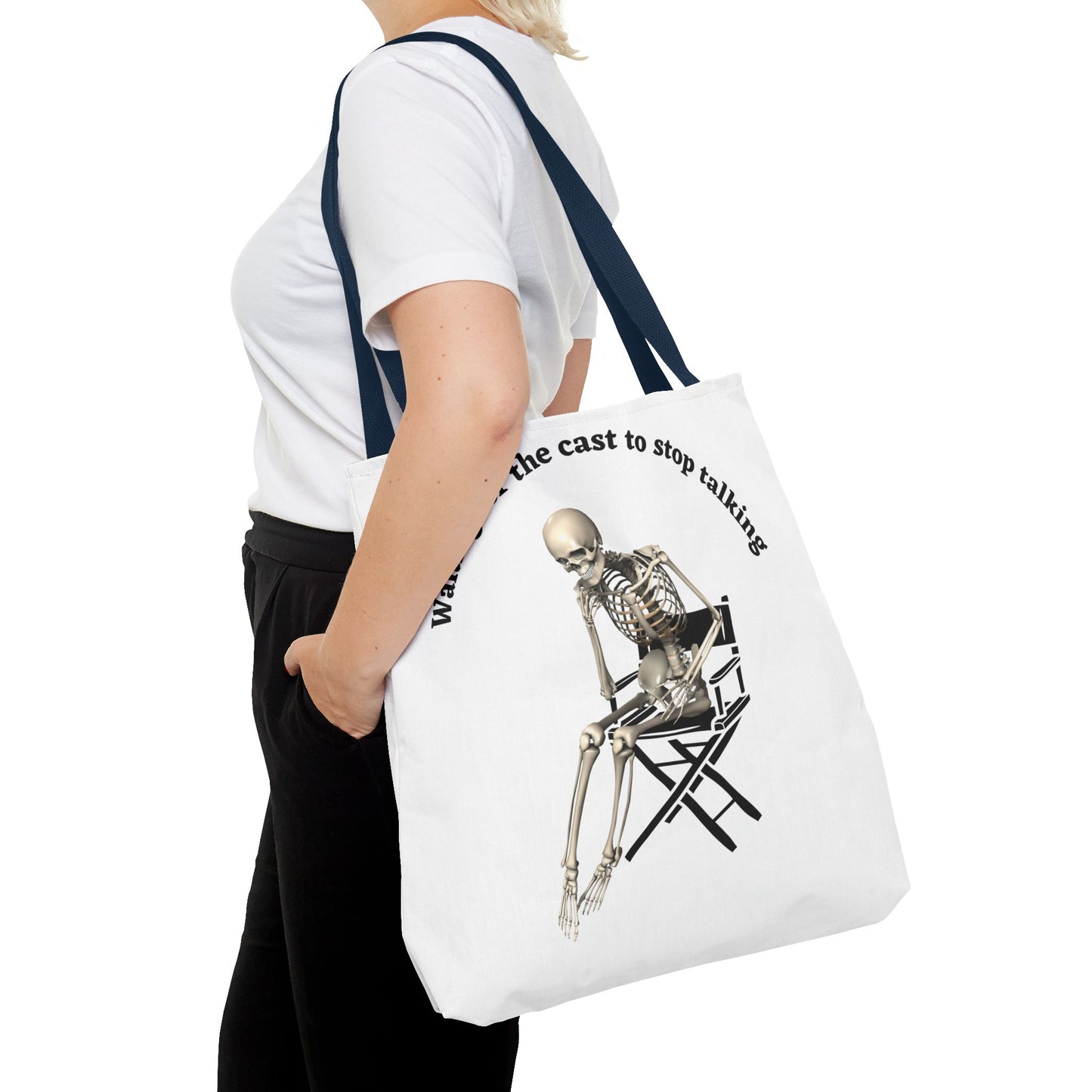 Personalized Theater Director Tote Bag | "Waiting for the Cast to Stop Talking" Funny Tote for Drama Coaches | Custom Name Theater Gift