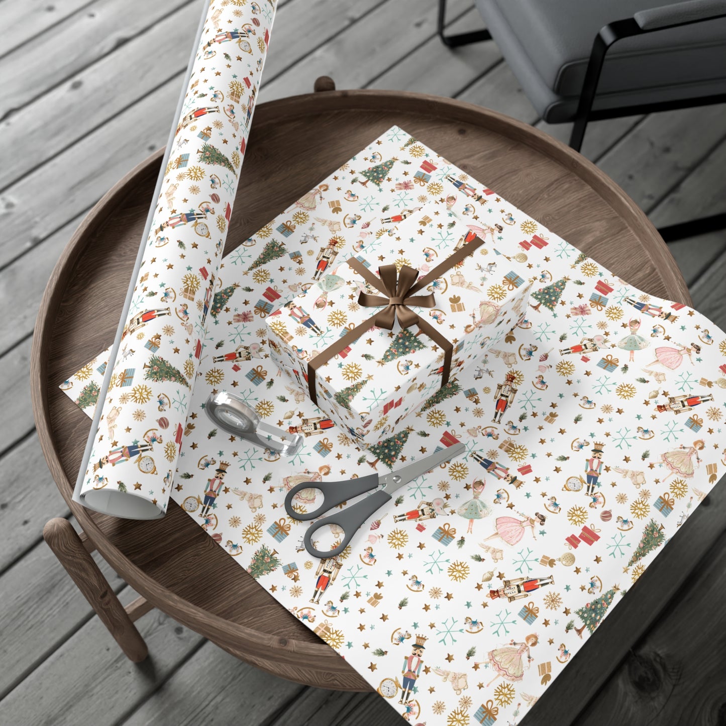 Nutcracker Suite Wrapping Paper | Ballet-Inspired Holiday Gift Wrap | Festive Christmas Wrapping for Music Dance Lovers