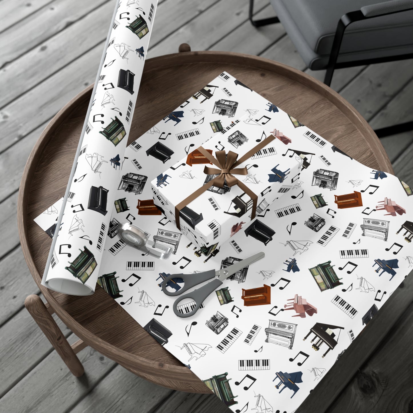 Piano Wrapping Paper | Music-Themed Gift Wrap for Musicians Music Lovers | Perfect for Christmas, Birthdays Recitals