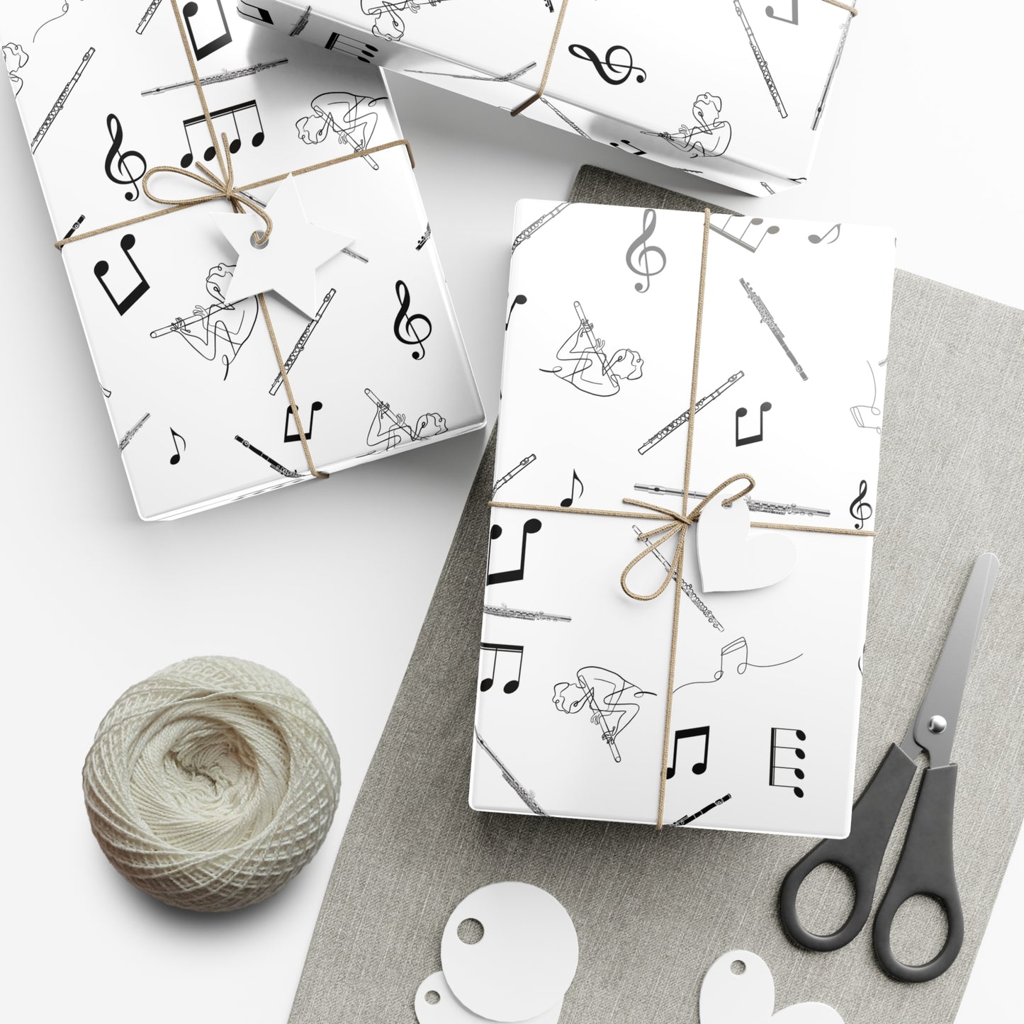 Flute Wrapping Paper | Music-Themed Gift Wrap for Flute Players Band Students | Perfect for Birthdays Holidays