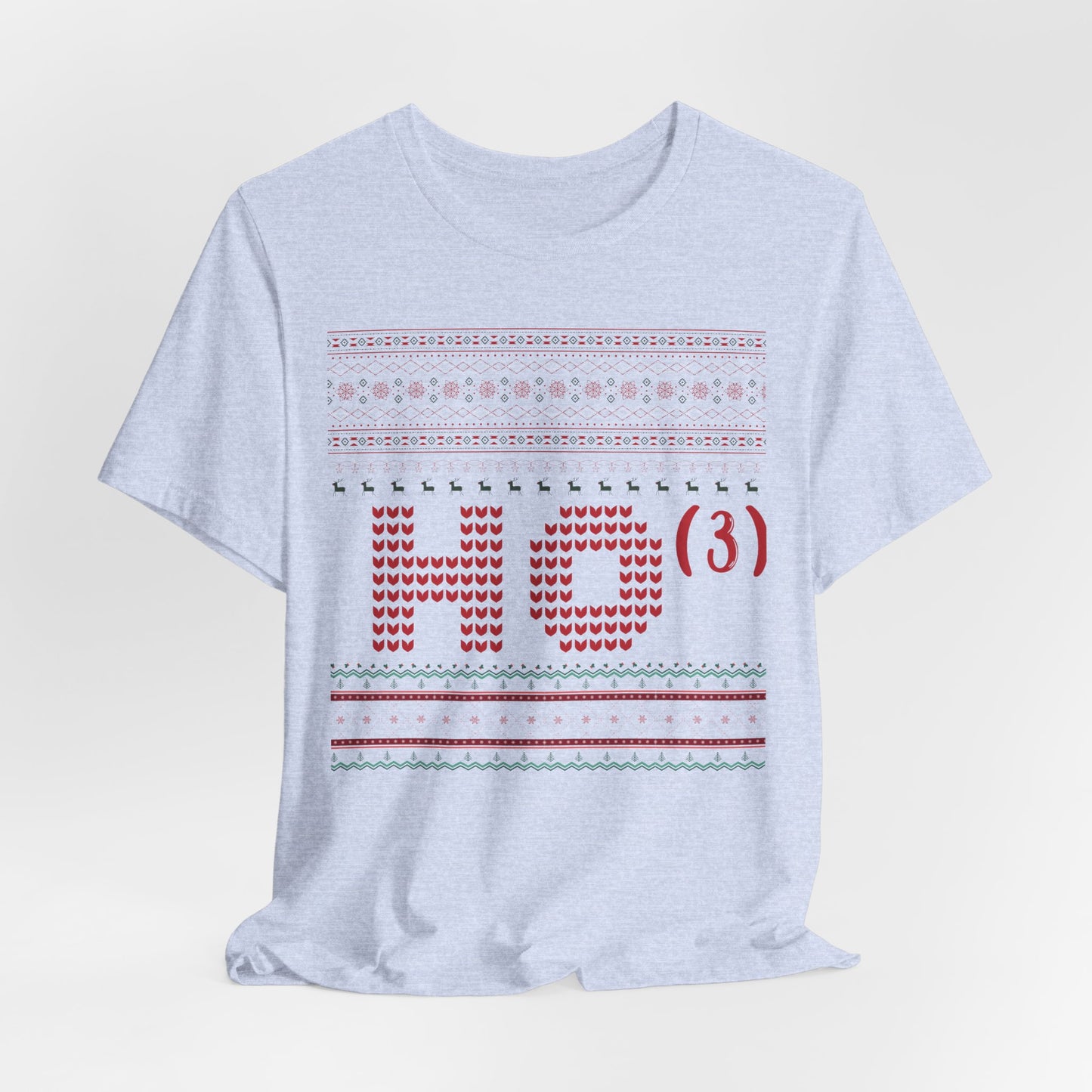Ho (3) Ugly Christmas Sweater T Shirt | Funny Holiday Math Teacher Shirt | Christmas Gift with Humor