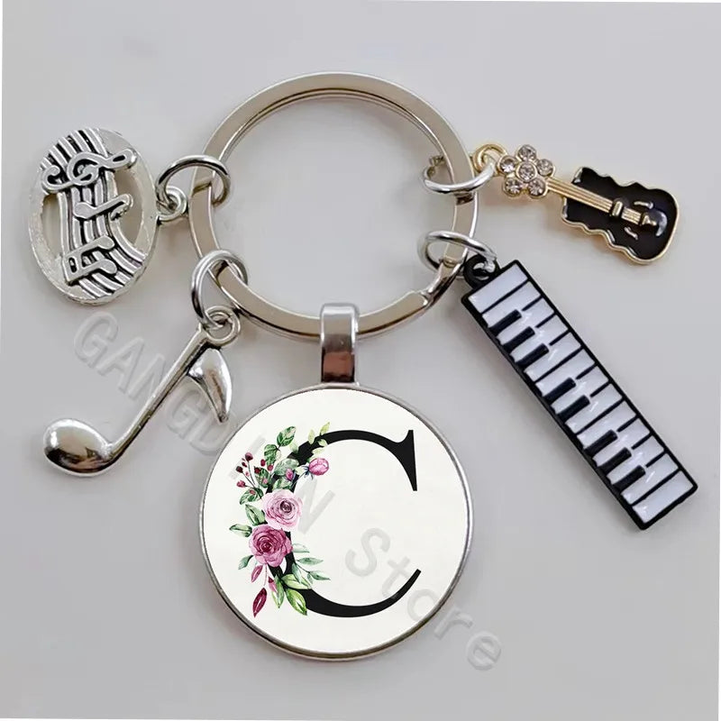 Musician Letter Keychain