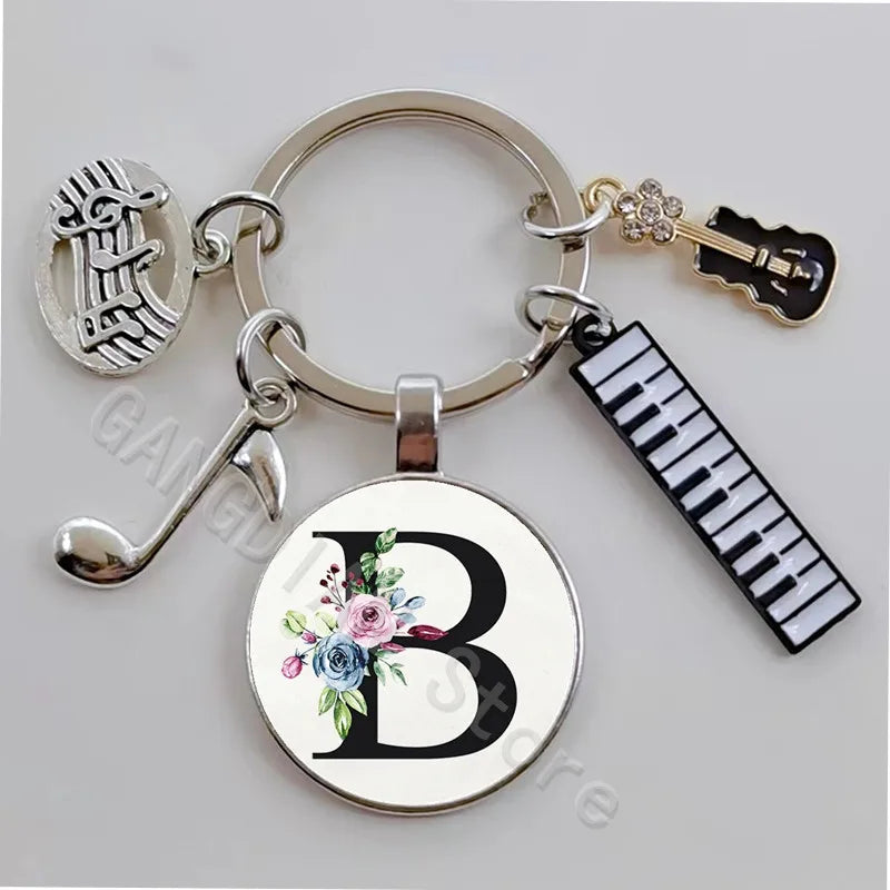 Musician Letter Keychain