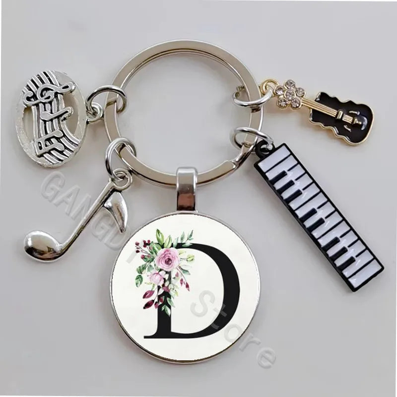 Musician Letter Keychain