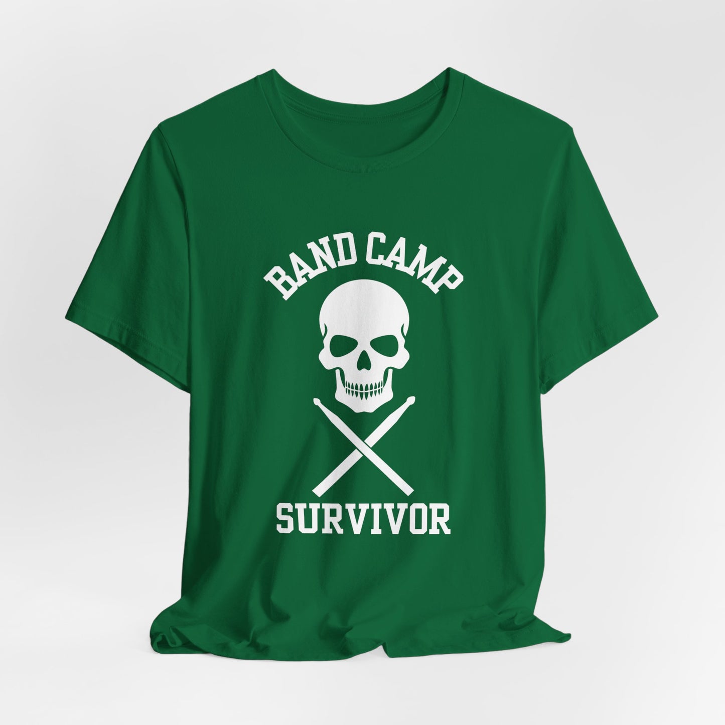 Band Camp Survivor Tee - Drummer - white print