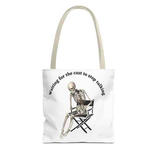 Personalized Theater Director Tote Bag | "Waiting for the Cast to Stop Talking" Funny Tote for Drama Coaches | Custom Name Theater Gift