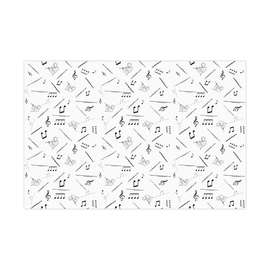 Flute Wrapping Paper | Music-Themed Gift Wrap for Flute Players  Band Students | Perfect for Birthdays  Holidays