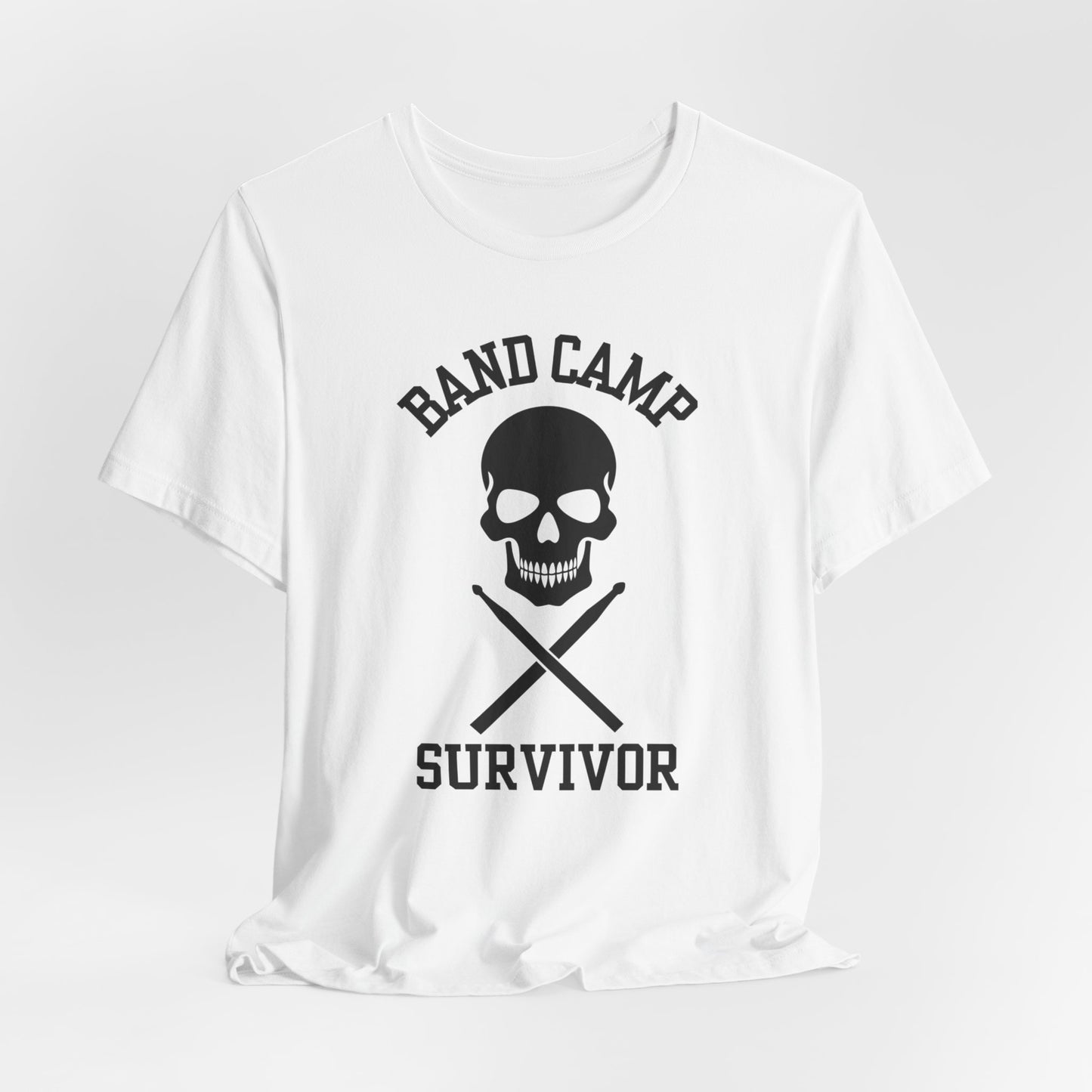 Band Camp Survivor Tee - Drummer - black print