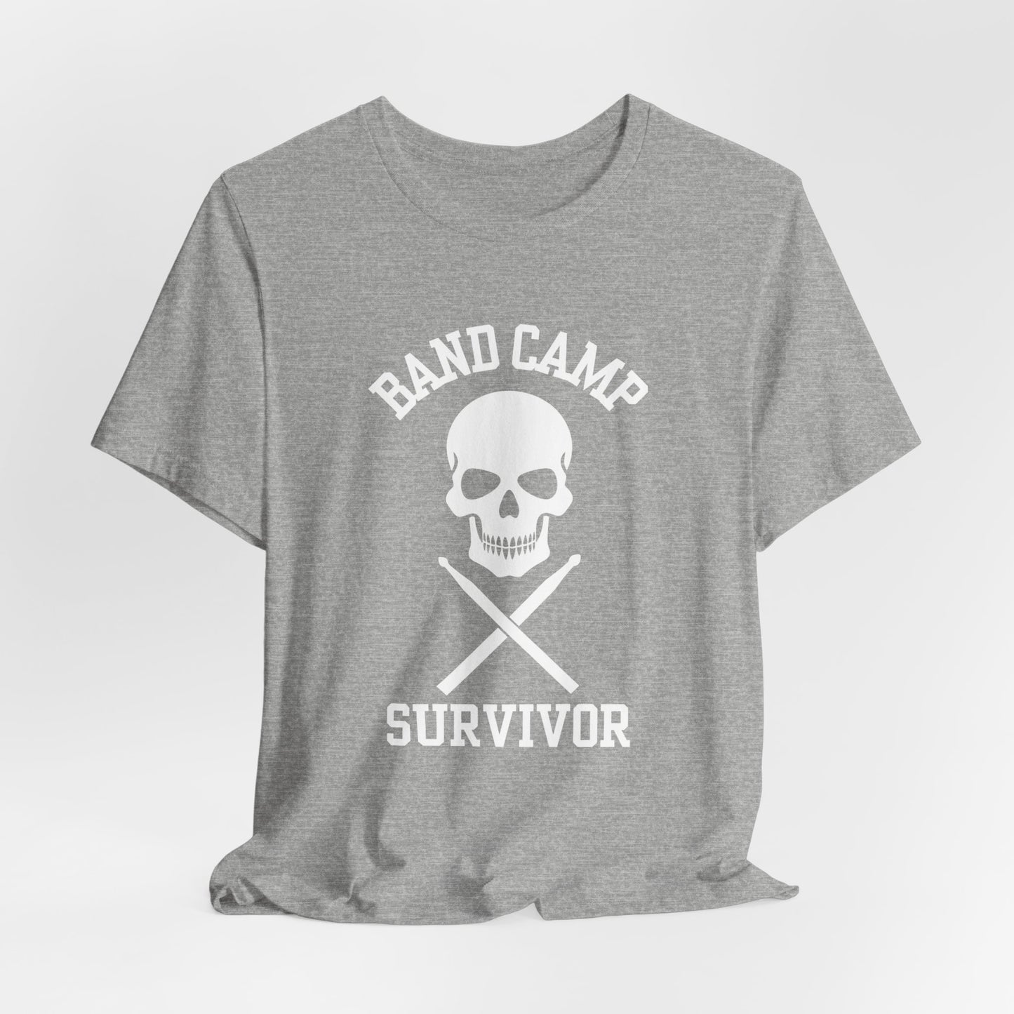 Band Camp Survivor Tee - Drummer - white print
