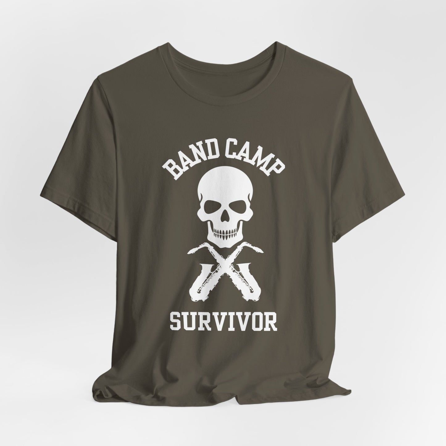 Band Camp Survivor Tee - Saxophone - White print