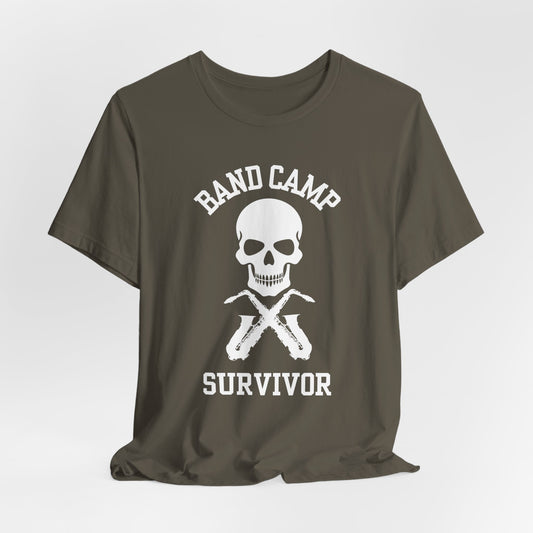 Band Camp Survivor Tee - Saxophone - White print
