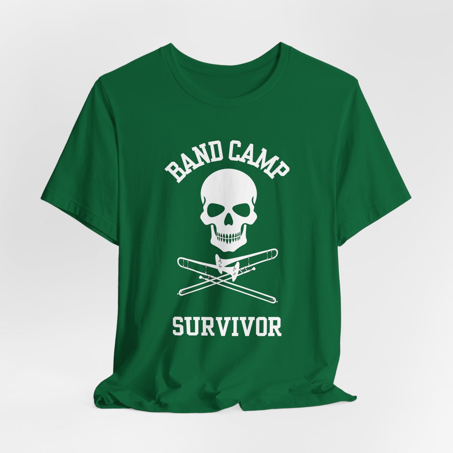 Band Camp Survivor Tee - Trombone - White Print