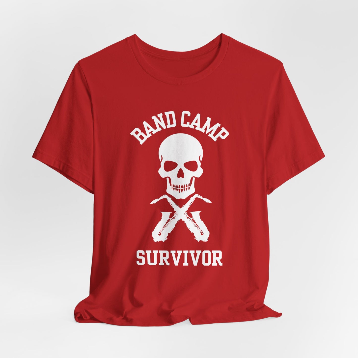 Band Camp Survivor Tee - Saxophone - White print