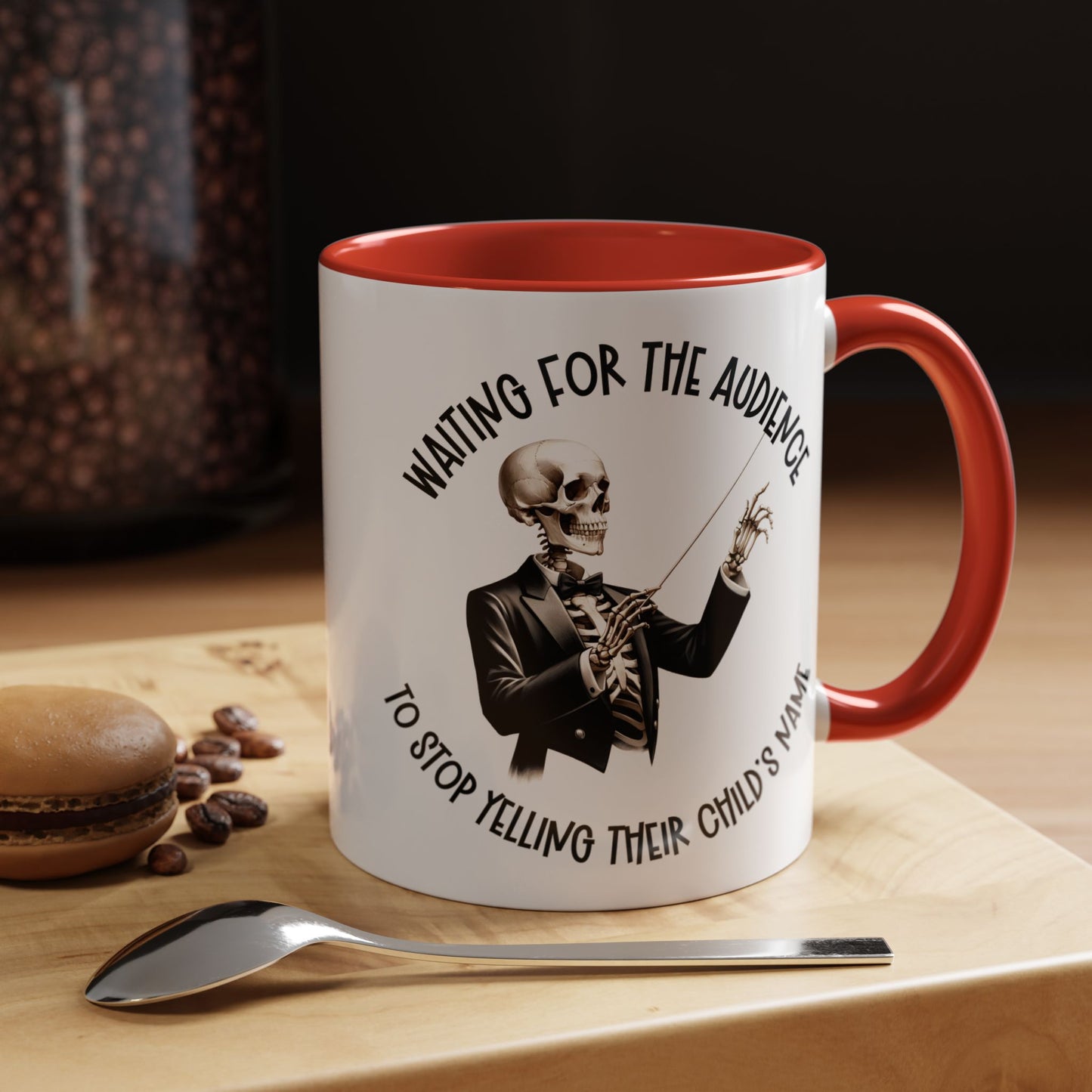 Personalized Skeleton Conductor Mug | Funny Music Teacher Coffee Mug | Concert Humor Gift | 11oz 15oz Sizes