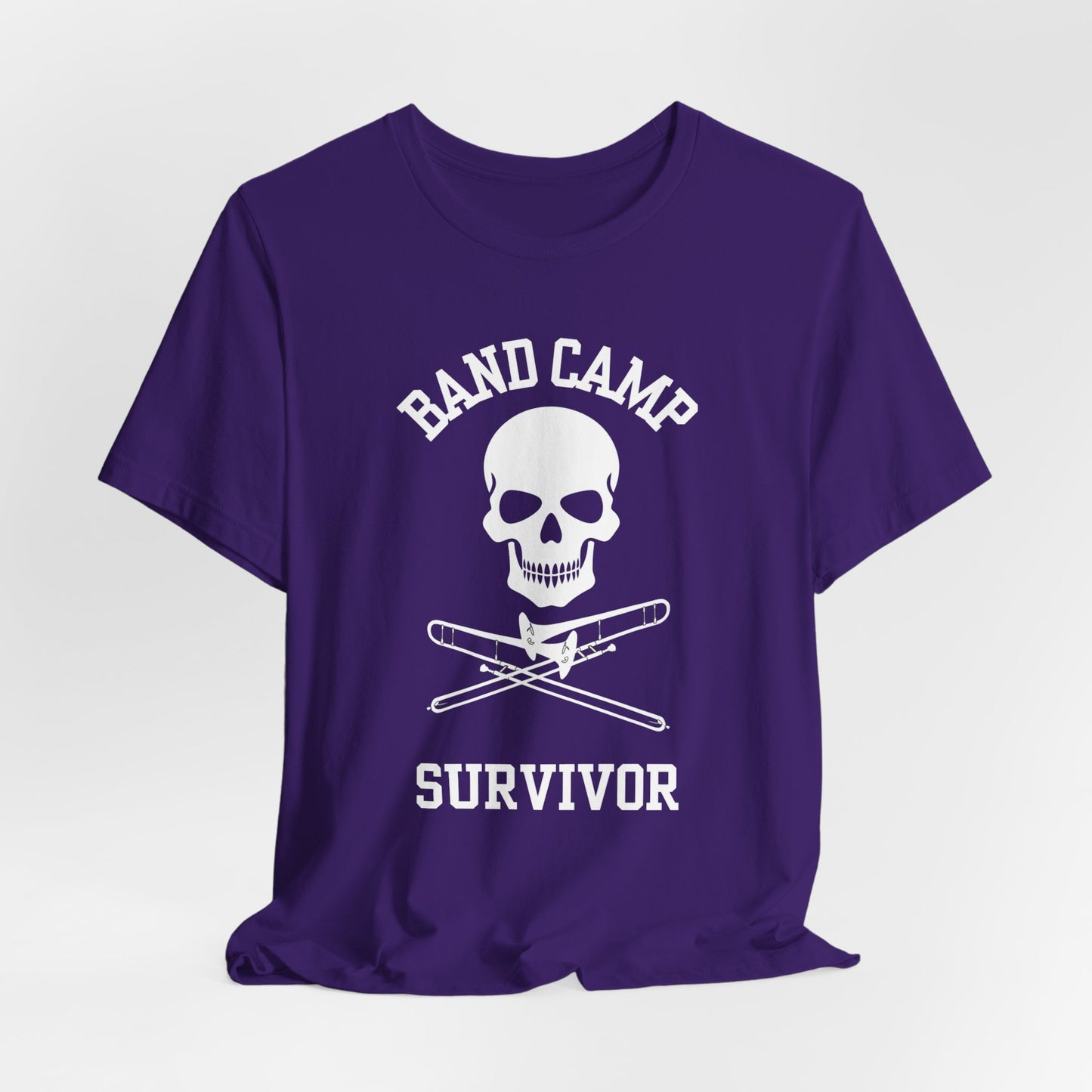 Band Camp Survivor Tee - Trombone - White Print