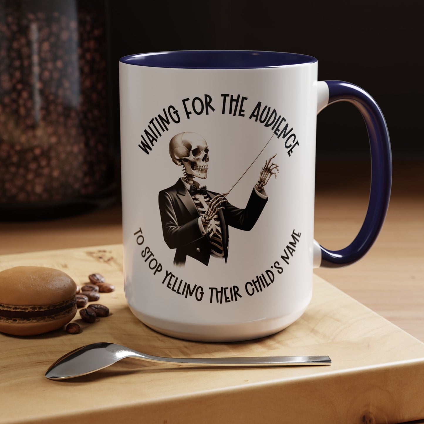 Personalized Skeleton Conductor Mug | Funny Music Teacher Coffee Mug | Concert Humor Gift | 11oz 15oz Sizes