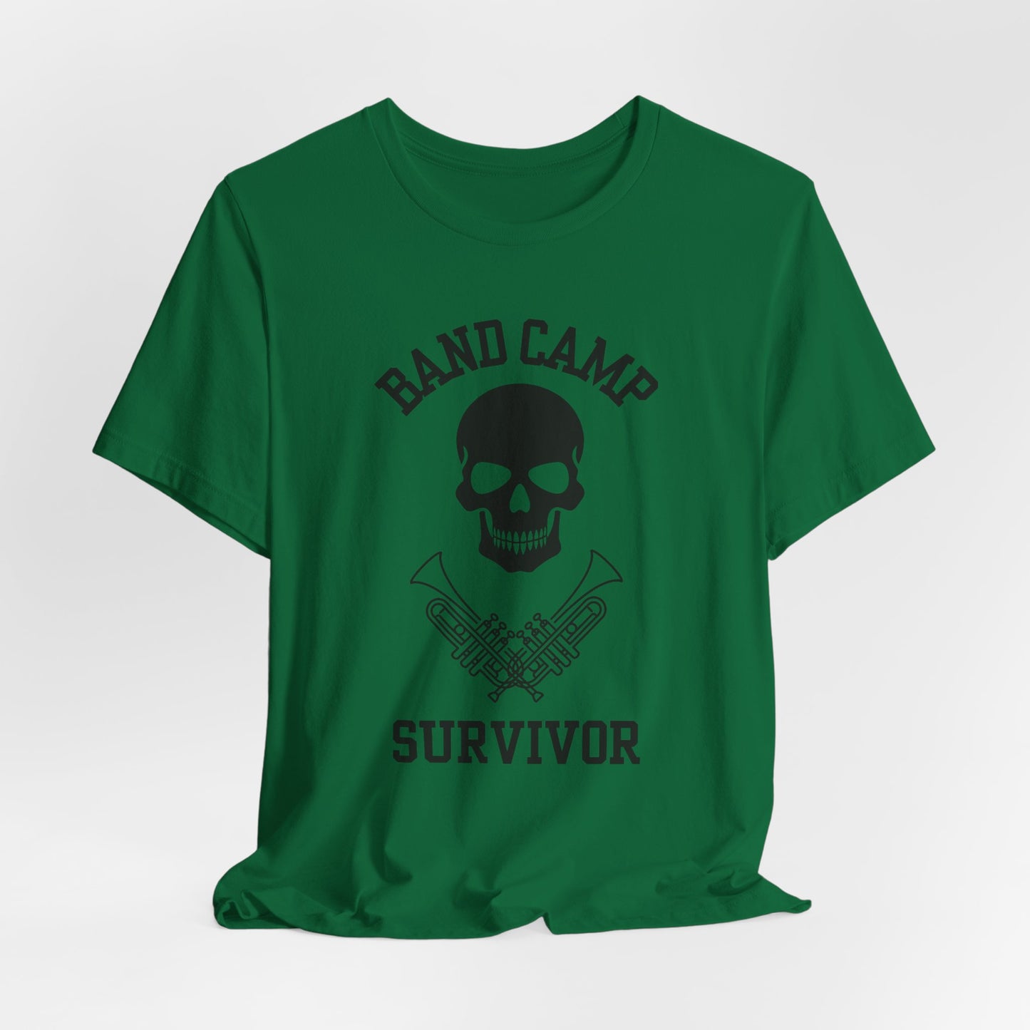 Band Camp Survivor Tee - Trumpet - Black outline print