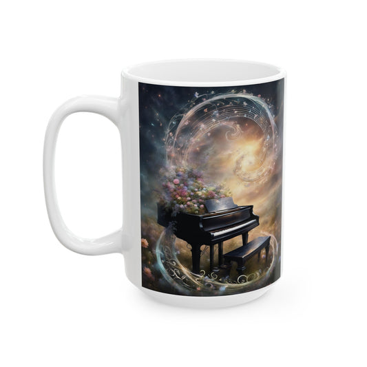 Floral Fantasy Piano Mug