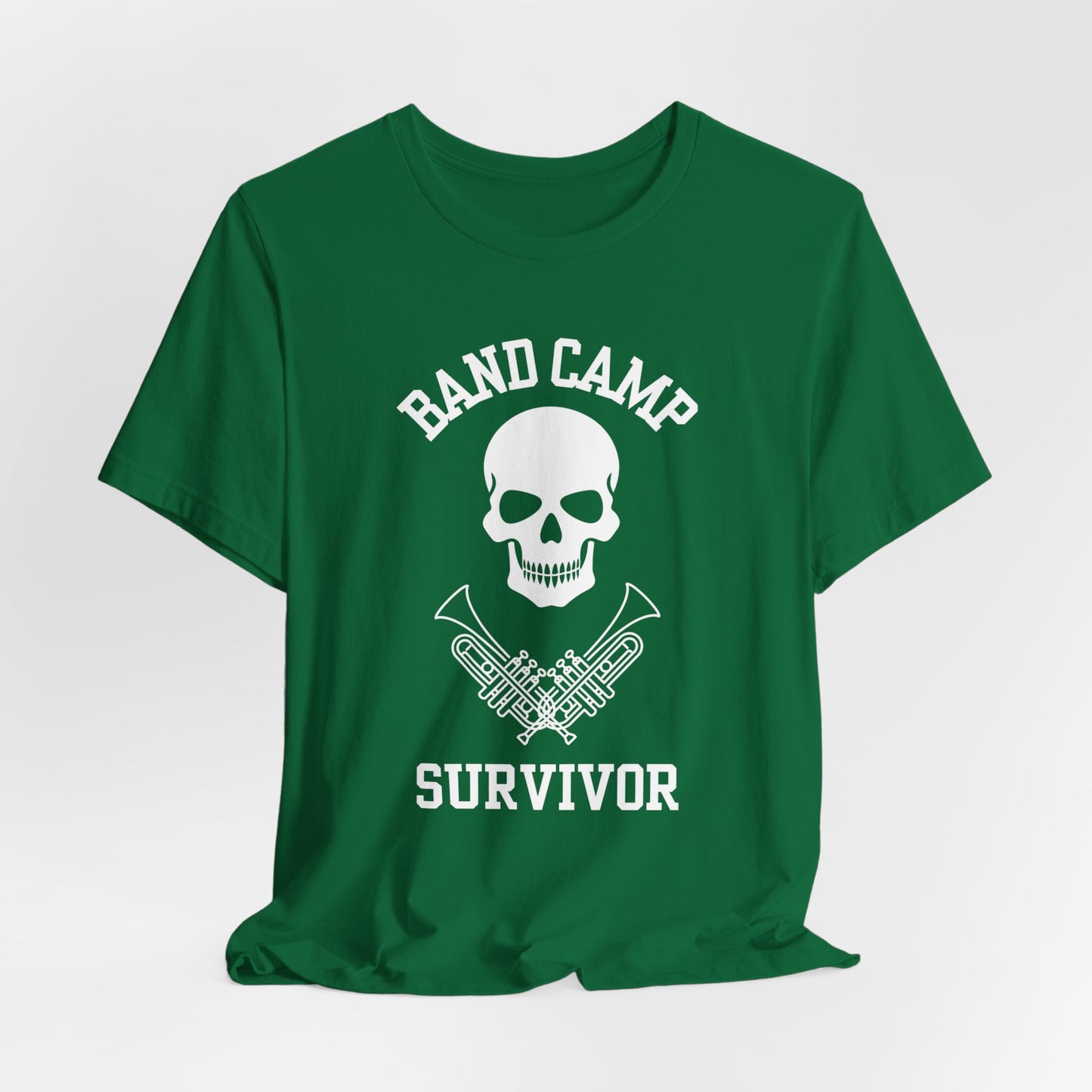 Band Camp Survivor Tee - Trumpet outline white print
