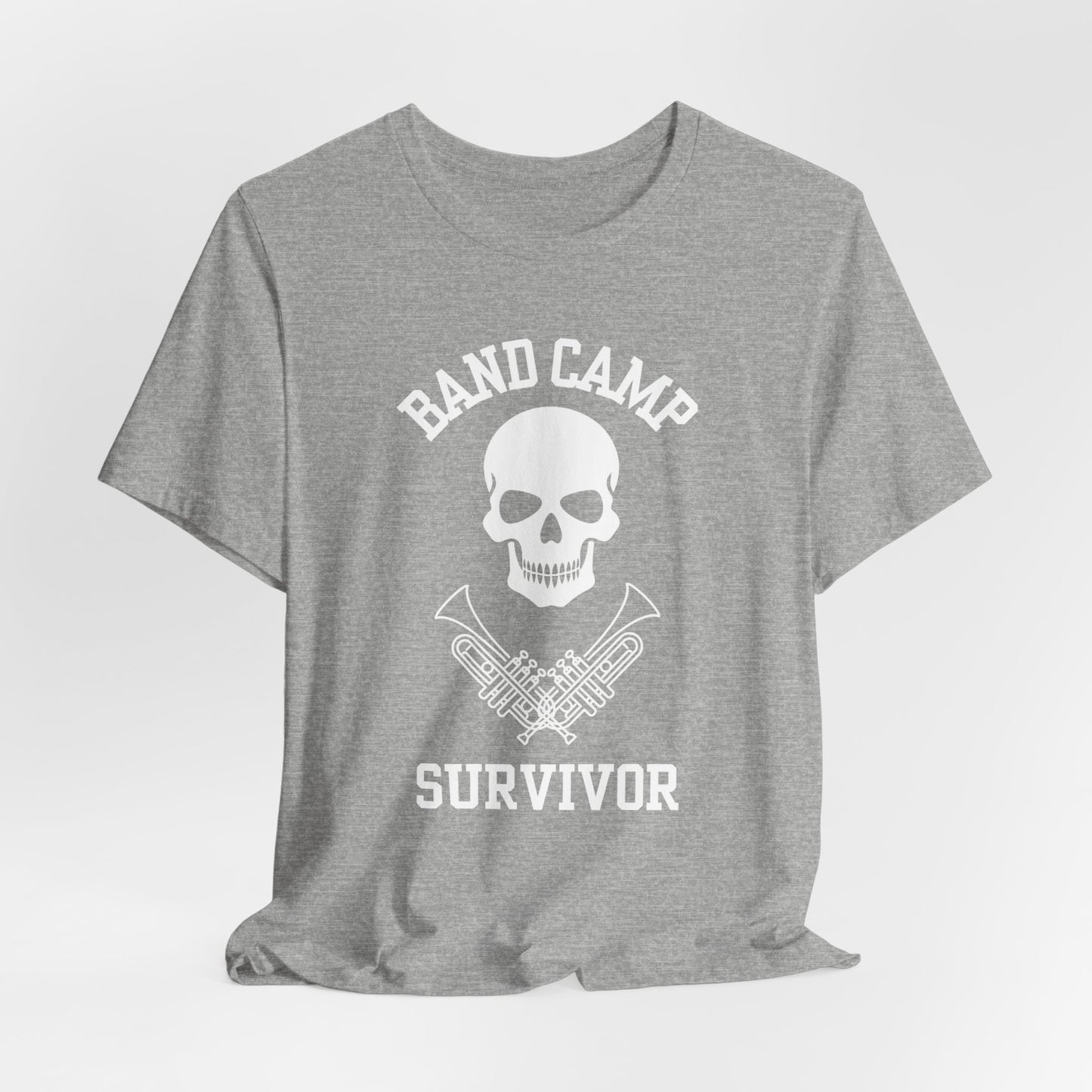 Band Camp Survivor Tee - Trumpet outline white print