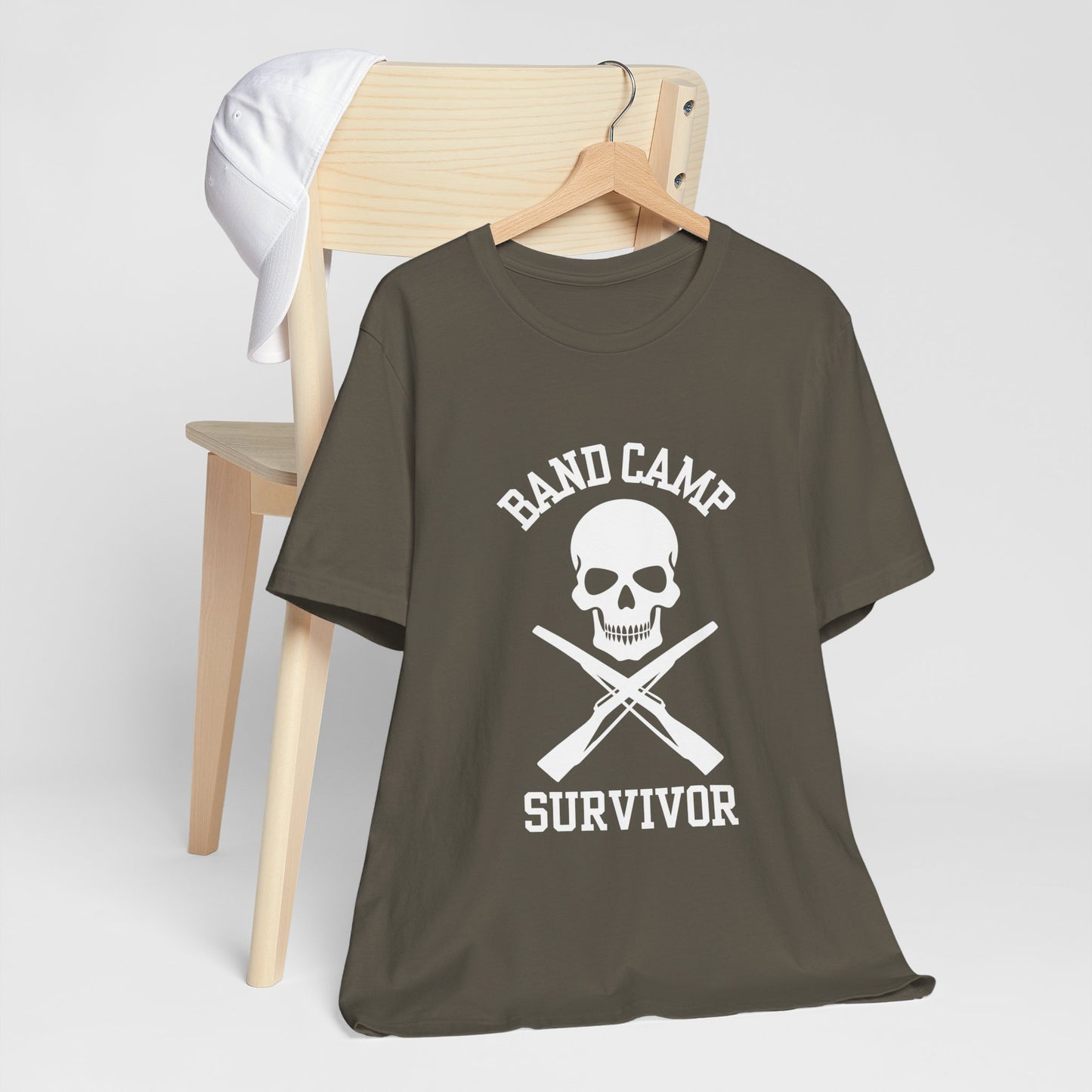 Band Camp Survivor tee - Color Guard - white print