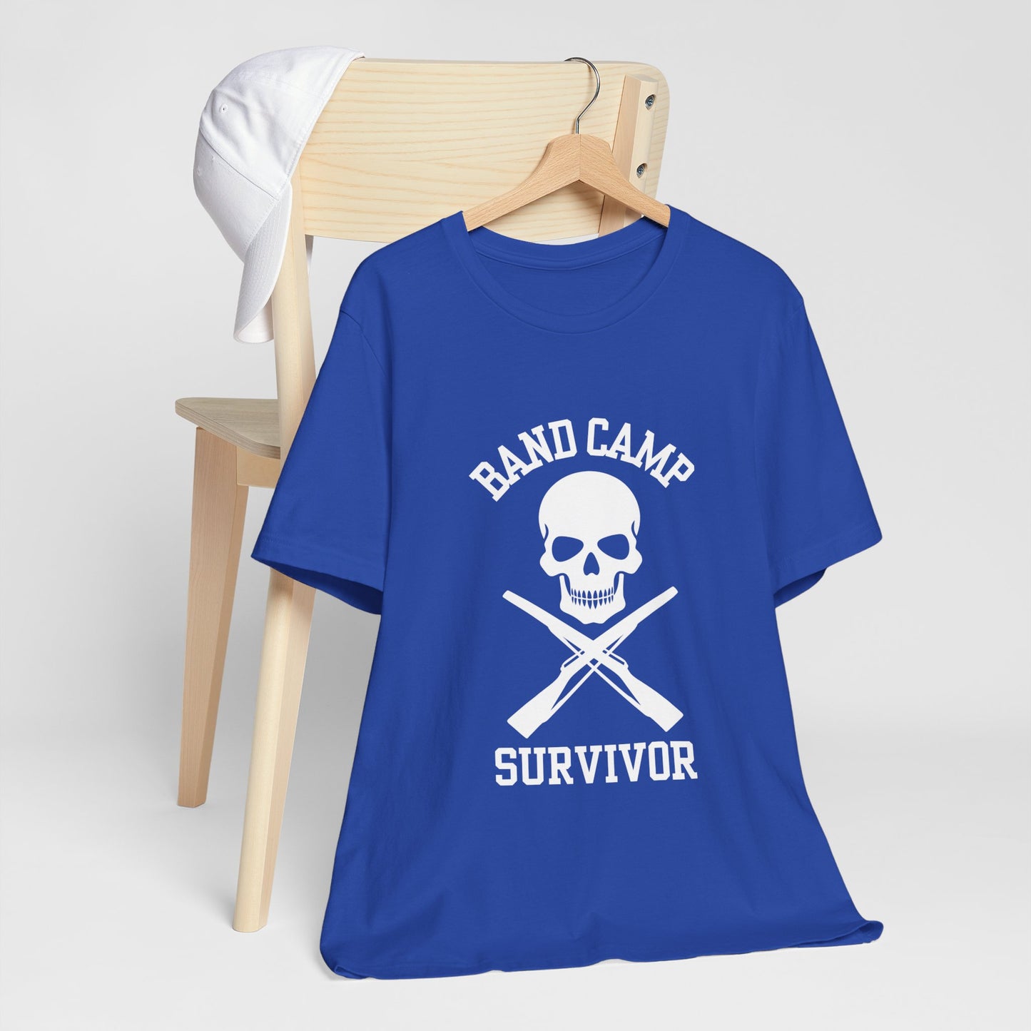 Band Camp Survivor tee - Color Guard - white print