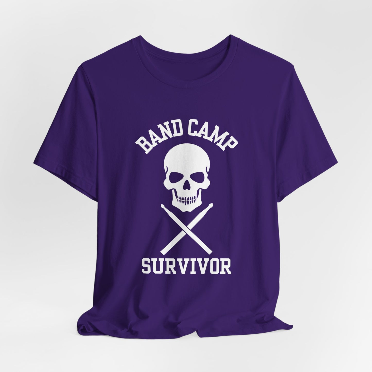Band Camp Survivor Tee - Drummer - white print