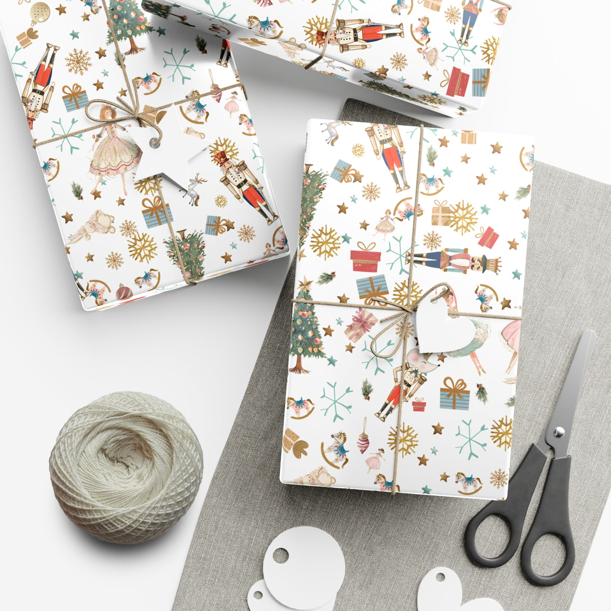 Nutcracker Suite Wrapping Paper | Ballet-Inspired Holiday Gift Wrap | Festive Christmas Wrapping for Music  Dance Lovers