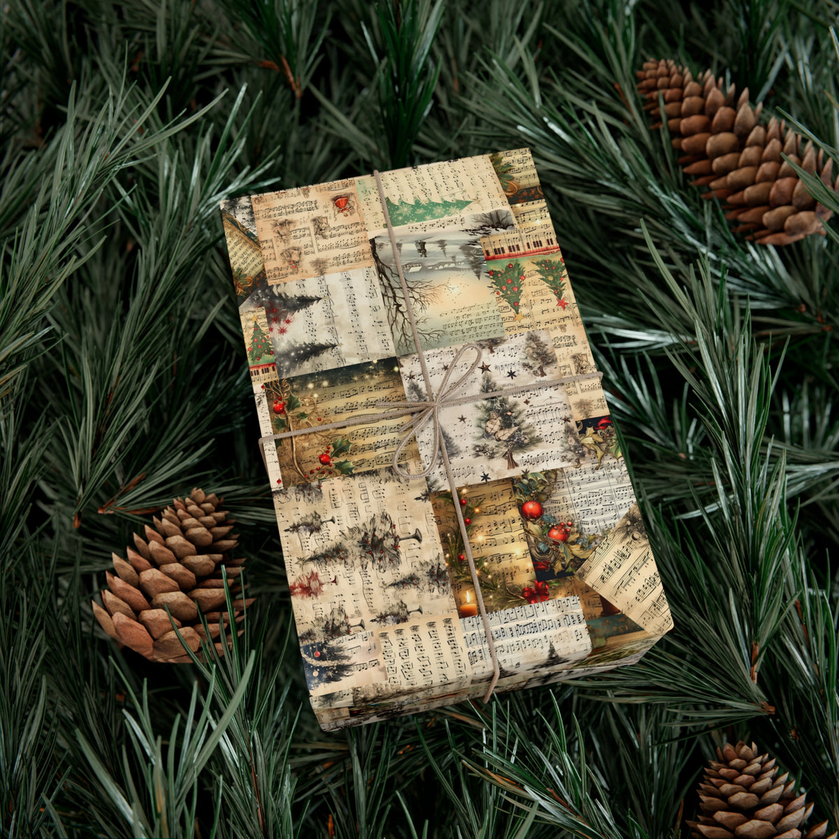 Vintage Christmas Music Wrapping Paper | Holiday Sheet Music Gift Wrap | Festive  Elegant Christmas Gift Wrap