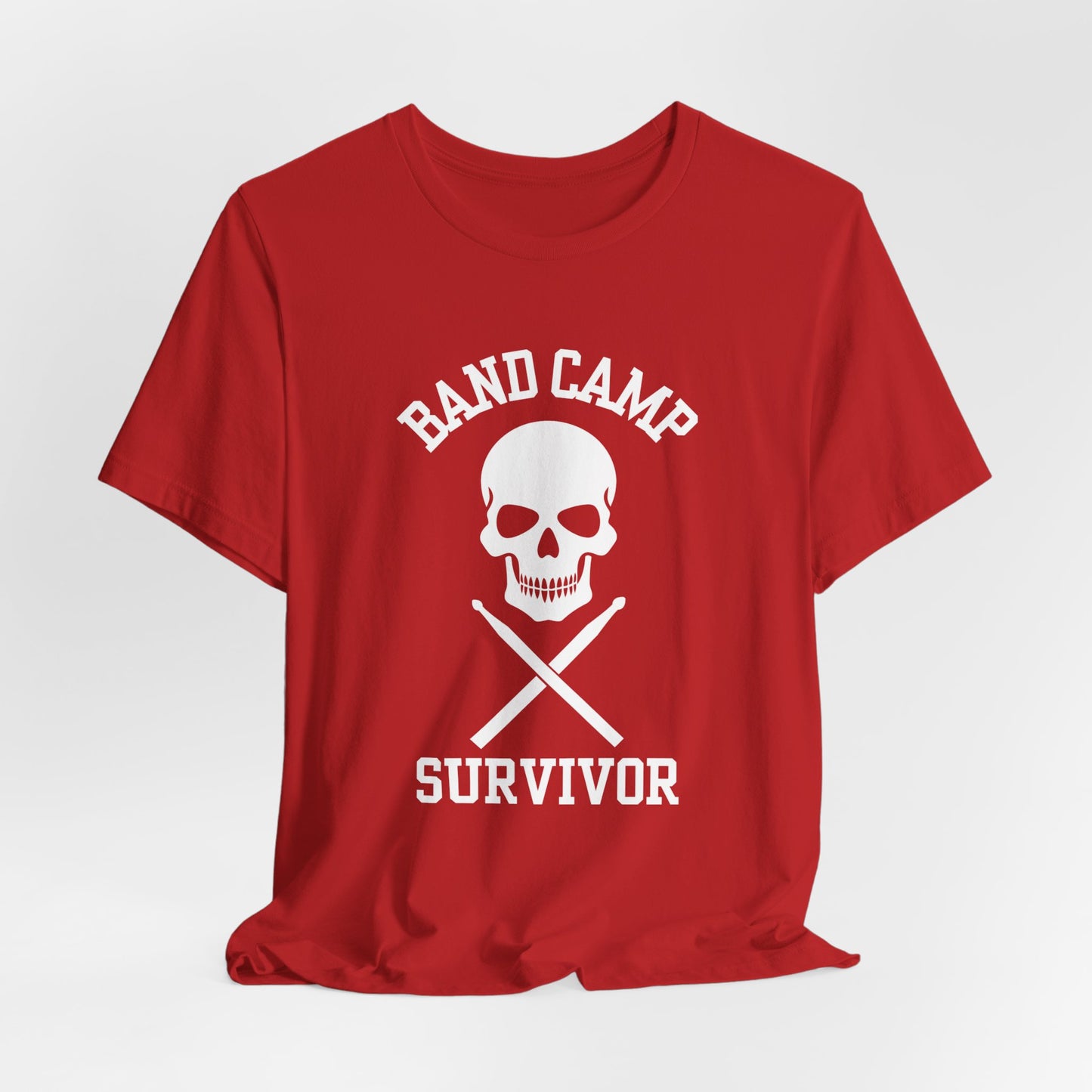 Band Camp Survivor Tee - Drummer - white print