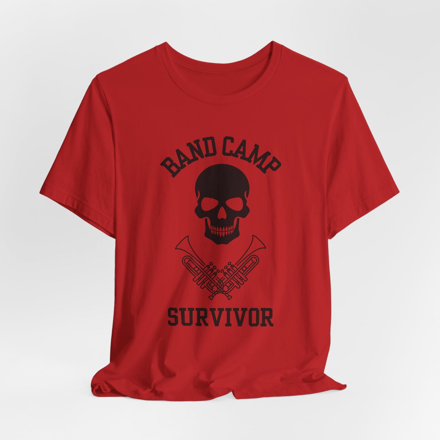 Band Camp Survivor Tee - Trumpet - Black outline print