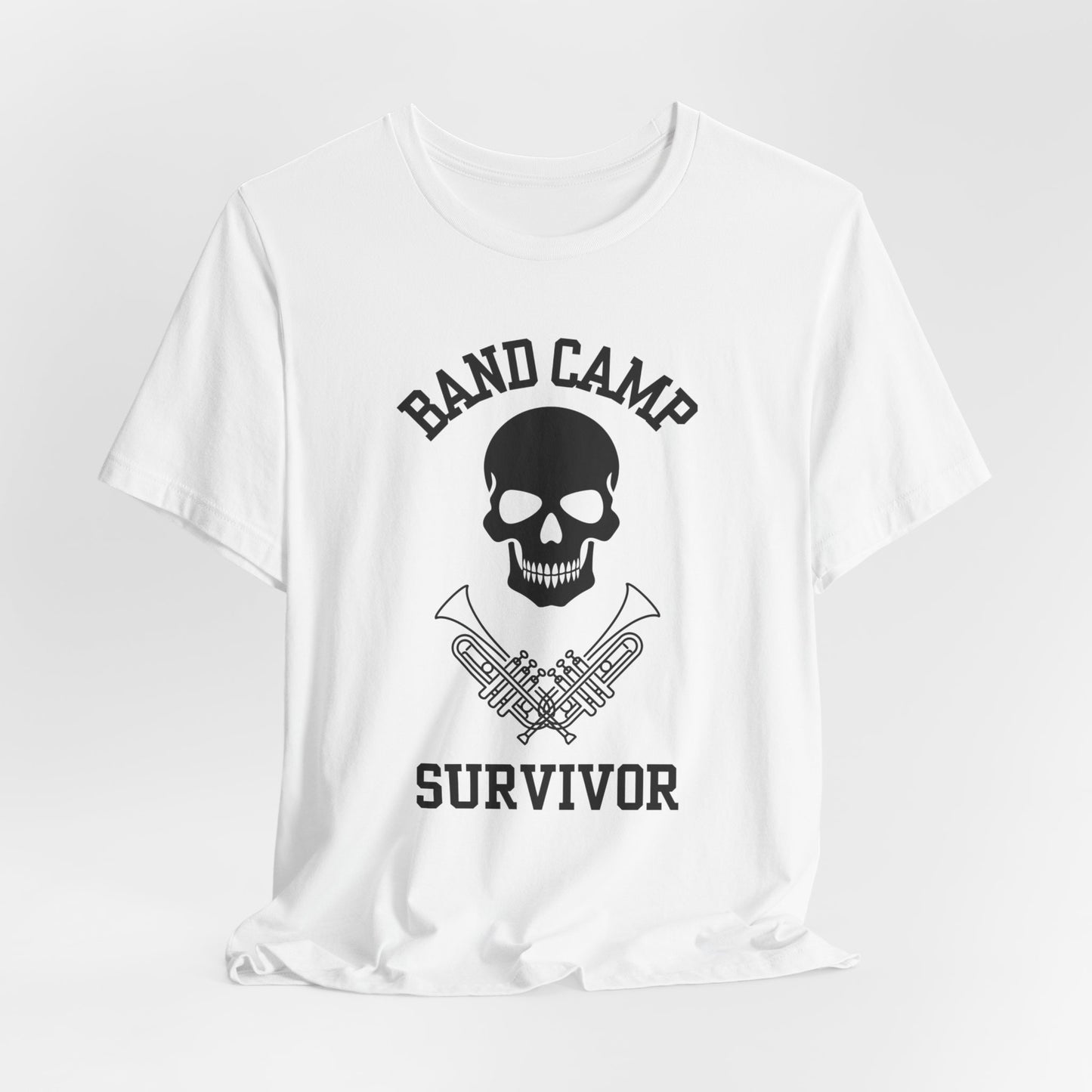 Band Camp Survivor Tee - Trumpet - Black outline print